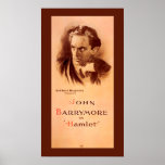 John Barrymore i den Hamlet Broadway 1922 affische
