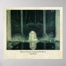 John Bauer Princess Tuvstarr som söker efter henne Posters
