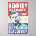 John F. Kennedy historiskt presidents- Affisch