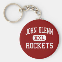 John Glenn - raket - kick - Westland Michigan Nyckelring