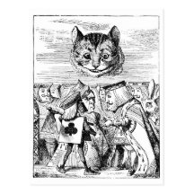 John Tenniel Cheshire katt från Alice i underland Vykort