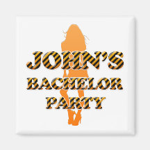 Johns ungkarlparty magneter för kylskåp