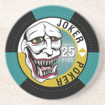 JokerpokerAqua/gult Glasunderlägg