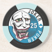 Jokerpokerblått Underlägg För Glas