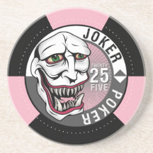 Jokerpokerrosor/grått Glasunderlägg
