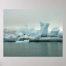 Jökulsárlón islandisberg affischer