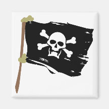 Jolly Roger piratflagga Magnet För Kylskåp