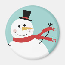 Jolly snögubbe magneter för kylskåp