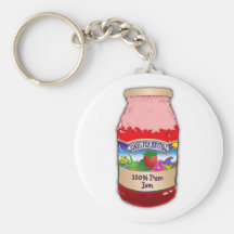 Jones för nypremiärjordgubbesylt Keychain Nyckel Ring