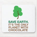 Jord det enda planet med choklad musmatta