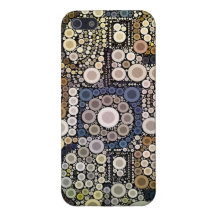 Jord tonar koncentriskt cirklar det mosaiska mönst iPhone 5 fodraler