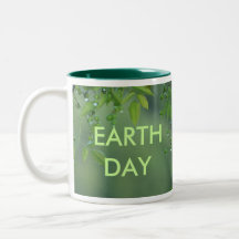 Jorddag och tänkagrönt kaffe kopp
