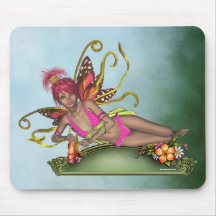 Jordgubbefjärilsfe Mousepad Mus Mattor
