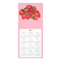 Jordgubben ringer och calendar kortet rackkort