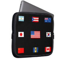 Jordsamlingsflaggor på en laptop sleeve laptop datorfodral