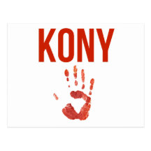 Joseph Kony 2012 - "blodigt räcka" Merchandise Vykort