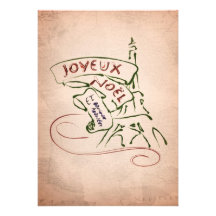 Joyeux Noël Eiffel tornjulkort Anpassade Inbjudan