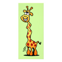 Joyfull giraff anpassade ställkort