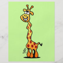 Joyfull giraff flyg blad
