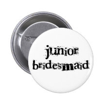 Jr. Svart text för brudtärna Pins