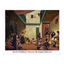 Judiskt bröllop i Marocko av Eugene Delacroix Vykort