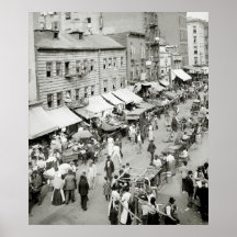 Judiskt marknadsföra, NYC-1890s Print