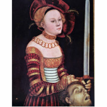 Judith vid Cranach D. Ä. Lucas (bäst kvalitets-) Acrylic Cut Out