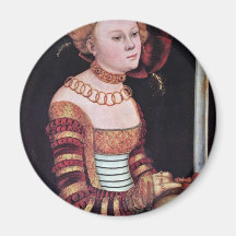 Judith vid Cranach D. Ä. Lucas (bäst kvalitets-) Magnet För Kylskåp