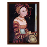 Judith vid Cranach D. Ä. Lucas (bäst kvalitets-) Vykort