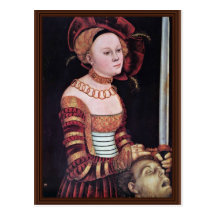 Judith vid Cranach D. Ä. Lucas (bäst kvalitets-) Vykort