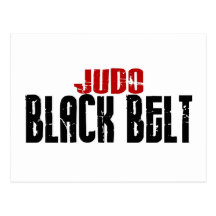 Judosvartbälte Vykort
