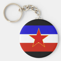 Jugoslavien flagga nyckelringar