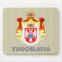 Jugoslavien vapensköld musmattor