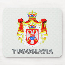 Jugoslavien vapensköld musmattor