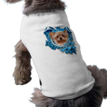 Jul - blåttsnöflingor - Yorkshire Terrier Hund T-shirts