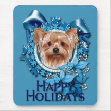 Jul - blåttsnöflingor - Yorkshire Terrier Mus Mattor