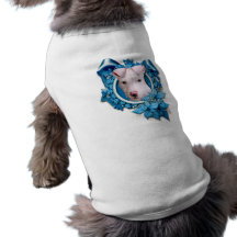 Jul - blåttSnowflake - Pitbull - Petey Hund T-shirts