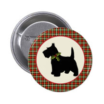 Jul för pläd för Scottiehund Scotch Knapp Med Nål