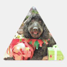 Jul - GoldenDoodle - pärlemorfärg sylt Klistermärke