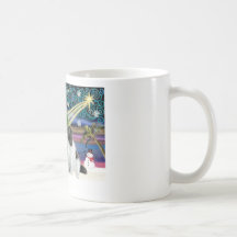 Jul magiska Newfoundland (Landseer) Kaffe Kopp