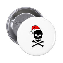 Jul skalle och Crossbones Knapp