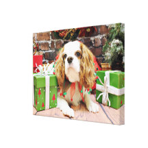 Jul - stolt Spaniel Mei Mei för kung Charles Canvasdukar Med Gallerikvalitet
