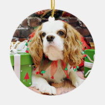 Jul - stolt Spaniel Mei Mei för kung Charles Jul Dekorationer