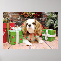 Jul - stolt Spaniel Mei Mei för kung Charles Print