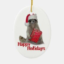 JulbanditRaccoon med gåva Jul Dekorationer