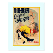 Jules Chéret, annonsering, 1890 Vykort