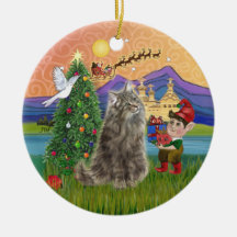 Julfantasi - norsk skogkatt julgranskula