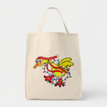 Julgåsgåvan hänger lös tote bags