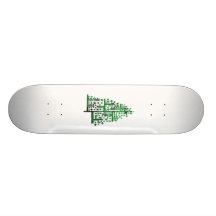 Julgrangrönt av formar fläckigt anpassningsbara skateboard