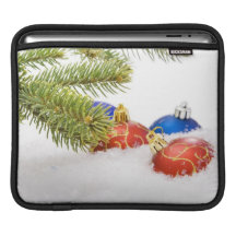 Julgranprydnadar i snö sleeve för iPads